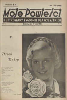 Moje Powieści : ilustrowany tygodnik dla wszystkich. R.4, 1936, nr 20