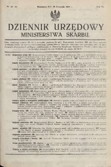 Dziennik Urzędowy Ministerstwa Skarbu. 1921, nr 43-44