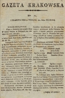 Gazeta Krakowska. 1811, nr 71