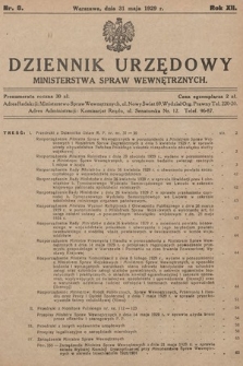 Dziennik Urzędowy Ministerstwa Spraw Wewnętrznych. 1929, nr 8