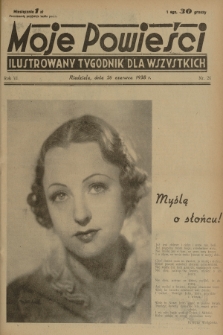 Moje Powieści : ilustrowany tygodnik dla wszystkich. R.6, 1938, nr 26