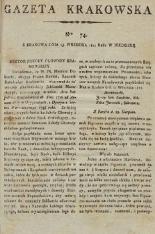 Gazeta Krakowska. 1811, nr 74