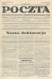 Poczta : Organ Związku Pracowników Poczt, Telegrafów i Telefonów Rzeczyposp. Polskiej. R.18, 1936, no 2