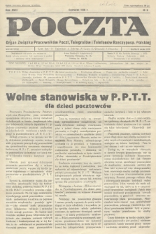 Poczta : Organ Związku Pracowników Poczt, Telegrafów i Telefonów Rzeczyposp. Polskiej. R.18, 1936, no 6