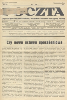 Poczta : Organ Związku Pracowników Poczt, Telegrafów i Telefonów Rzeczyposp. Polskiej. R.19, 1937, no 5