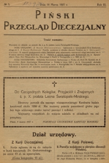 Piński Przegląd Diecezjalny. R.3, 1927, no 3