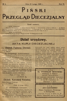 Piński Przegląd Diecezjalny. R.4, 1928, no 4