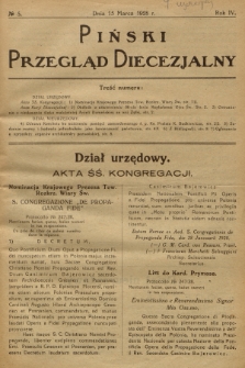 Piński Przegląd Diecezjalny. R.4, 1928, no 5