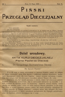 Piński Przegląd Diecezjalny. R.4, 1928, no 7
