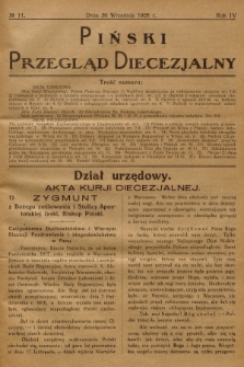 Piński Przegląd Diecezjalny. R.4, 1928, no 11