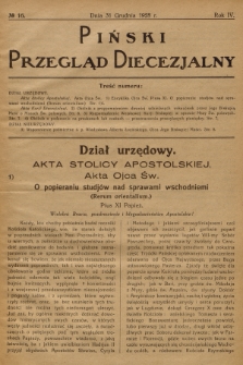 Piński Przegląd Diecezjalny. R.4, 1928, no 16