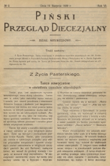 Piński Przegląd Diecezjalny : dział nieurzędowy. R.6, 1930, no 2