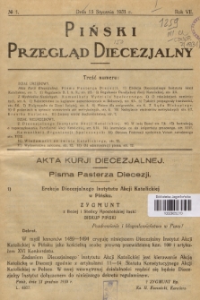 Piński Przegląd Diecezjalny. R.7, 1931, no 1