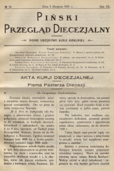 Piński Przegląd Diecezjalny : pismo urzędowe Kurji Biskupiej. R.7, 1931, no 10
