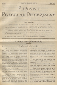 Piński Przegląd Diecezjalny. R.7, 1931, no 11
