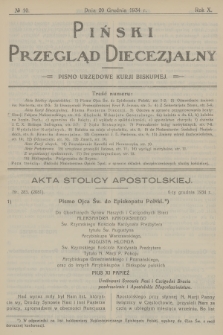 Piński Przegląd Diecezjalny : pismo urzędowe Kurji Biskupiej. R.10, 1934, no 10