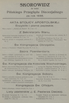 Piński Przegląd Diecezjalny : pismo urzędowe Kurji Biskupiej. R.11, 1935, no 0