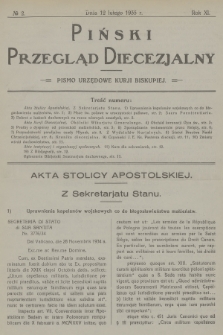 Piński Przegląd Diecezjalny : pismo urzędowe Kurji Biskupiej. R.11, 1935, no 2