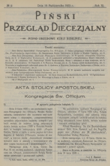 Piński Przegląd Diecezjalny : pismo urzędowe Kurji Biskupiej. R.11, 1935, no 9