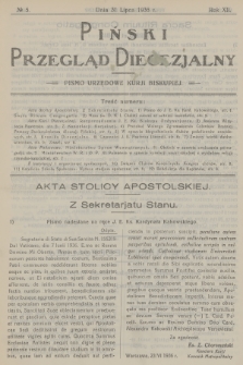 Piński Przegląd Diecezjalny : pismo urzędowe Kurji Biskupiej. R.12, 1936, no 5