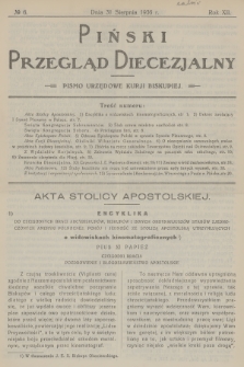 Piński Przegląd Diecezjalny : pismo urzędowe Kurji Biskupiej. R.12, 1936, no 6