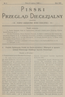 Piński Przegląd Diecezjalny : pismo urzędowe Kurii Biskupiej. R.14, 1938, no 2