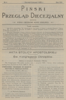 Piński Przegląd Diecezjalny : pismo urzędowe Kurii Biskupiej. R.14, 1938, no 4