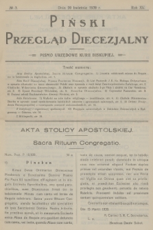 Piński Przegląd Diecezjalny : pismo urzędowe Kurii Biskupiej. R.15, 1939, no 3