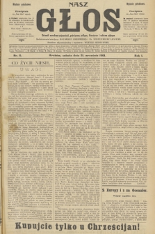 Nasz Głos : dziennik narodowo-antysemicki, poświęcony polityce, literaturze i sztukom pięknym. R.1, 1901, nr 6 + dod. - wydanie popołudniowe