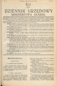Dziennik Urzędowy Ministerstwa Skarbu. 1922, nr 3
