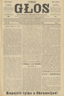 Nasz Głos : dziennik narodowo-antysemicki, poświęcony polityce, literaturze i sztukom pięknym. R.1, 1901, nr 10 - wydanie popołudniowe