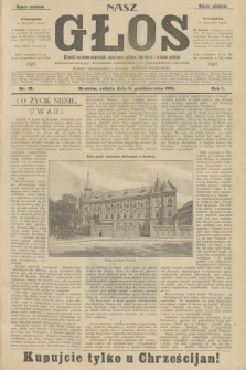 Nasz Głos : dziennik narodowo-antysemicki, poświęcony polityce, literaturze i sztukom pięknym. R.1, 1901, nr 18 - wydanie popołudniowe