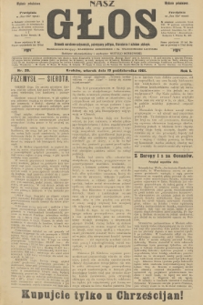 Nasz Głos : dziennik narodowo-antysemicki, poświęcony polityce, literaturze i sztukom pięknym. R.1, 1901, nr 26 - wydanie popołudniowe