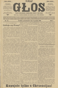 Nasz Głos : dziennik narodowo-antysemicki, poświęcony polityce, literaturze i sztukom pięknym. R.1, 1901, nr 72 - wydanie popołudniowe