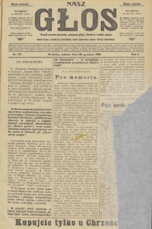 Nasz Głos : dziennik narodowo-antysemicki, poświęcony polityce, literaturze i sztukom pięknym. R.1, 1901, nr 87 - wydanie popołudniowe