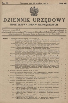 Dziennik Urzędowy Ministerstwa Spraw Wewnętrznych. 1929, nr 13