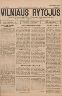 Vilniaus Rytojus : lietuvių visuomenės, politikos ir literatūros iliustruotas laikraštis : išeina trečiadieniais šeštadieniais. 1929, nr 50