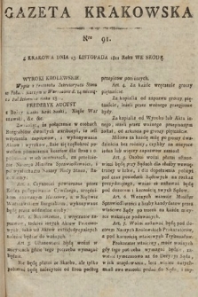 Gazeta Krakowska. 1811, nr 91