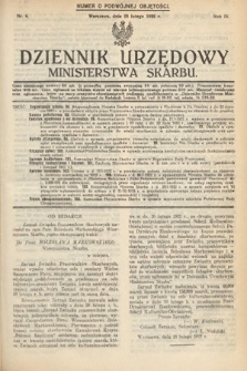 Dziennik Urzędowy Ministerstwa Skarbu. 1922, nr 6