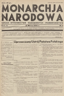 Monarchja Narodowa : organ Stronnictwa Narodowych-Monarchistów. R.2, 1939, № 3