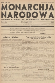 Monarchja Narodowa : tygodnik Stronnictwa Narodowych-Monarchistów. R.2, 1939, № 5