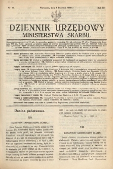 Dziennik Urzędowy Ministerstwa Skarbu. 1922, nr 10