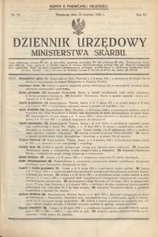 Dziennik Urzędowy Ministerstwa Skarbu. 1922, nr 11