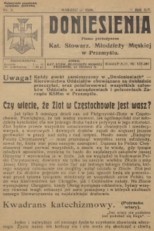 Doniesienia Kat.[olickiego] Stowarz.[yszenia] Młodzieży Męskiej w Przemyślu : pismo periodyczne. R.14, 1938, nr 3