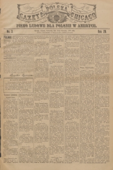 Gazeta Polska Chicago : pismo ludowe dla Polonii w Ameryce. R.28, 1900, No. 3