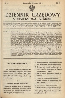 Dziennik Urzędowy Ministerstwa Skarbu. 1922, nr 15
