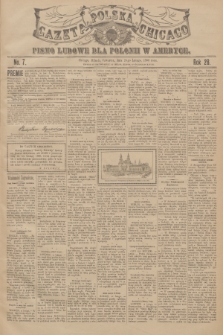 Gazeta Polska Chicago : pismo ludowe dla Polonii w Ameryce. R.28, 1900, No. 7