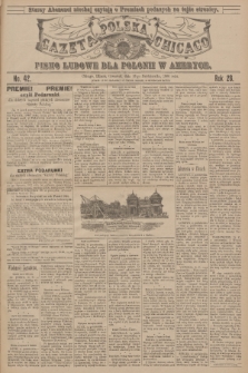 Gazeta Polska Chicago : pismo ludowe dla Polonii w Ameryce. R.28, 1900, No. 42