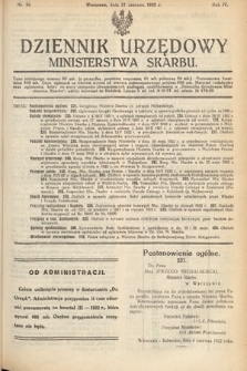 Dziennik Urzędowy Ministerstwa Skarbu. 1922, nr 16