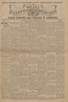 Gazeta Polska Chicago : pismo ludowe dla Polonii w Ameryce. R.30, 1902, No. 1